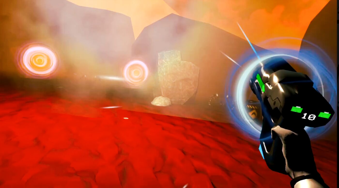 Mars Invasion: Red Dawn — superficie marciana con espada de plasma